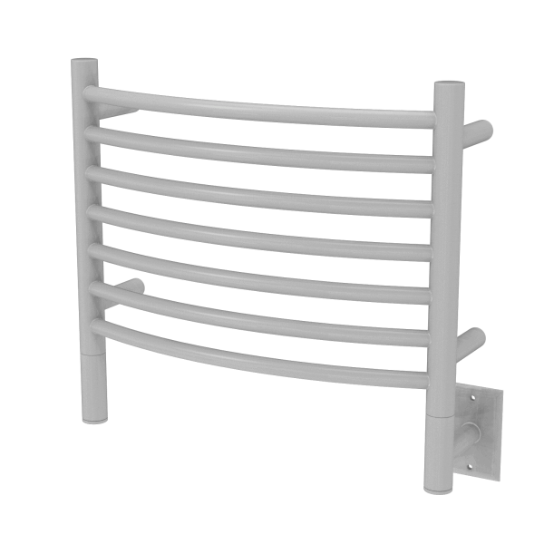 Amba Towel Racks HCW - White Amba Jeeves Model H Curved 7 Bar Hardwired Towel Warmer