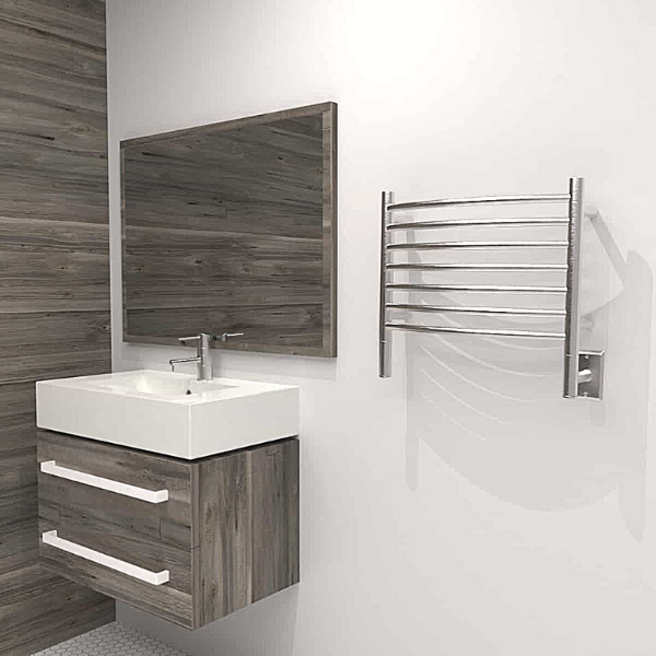 Amba Towel Racks Amba Jeeves Model H Curved 7 Bar Hardwired Towel Warmer