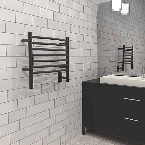 Amba Towel Racks Amba Jeeves Model H Curved 7 Bar Hardwired Towel Warmer