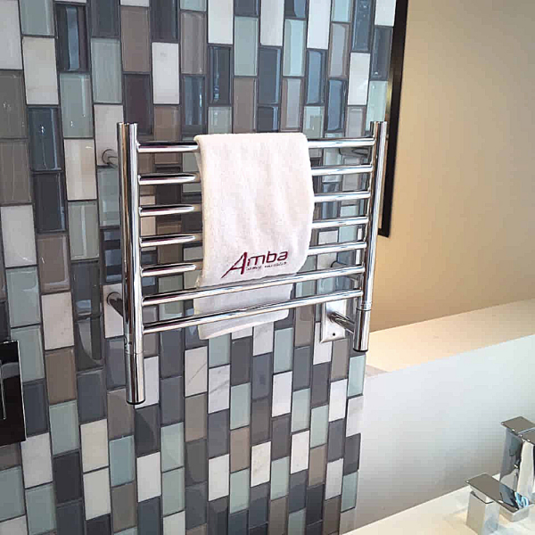 Amba Towel Racks Amba Jeeves Model H Straight 7 Bar Hardwired Towel Warmer