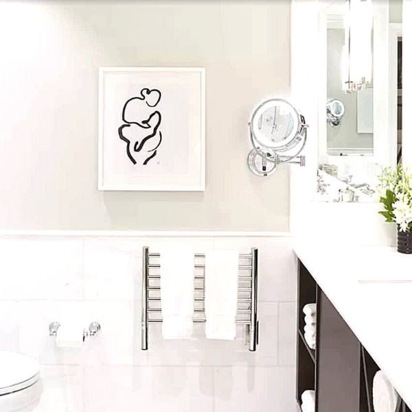 Amba Towel Racks Amba Jeeves Model H Straight 7 Bar Hardwired Towel Warmer