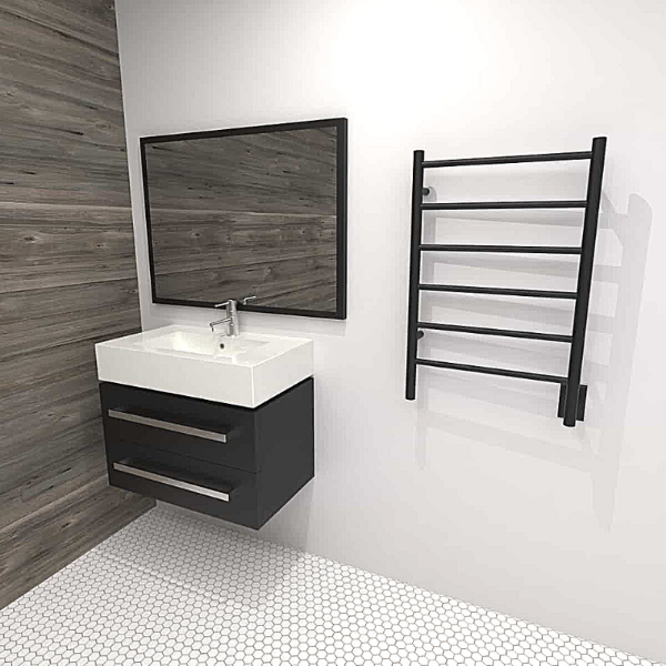 Amba Towel Racks Amba Jeeves Model J Straight 6 Bar Hardwired Drying Rack