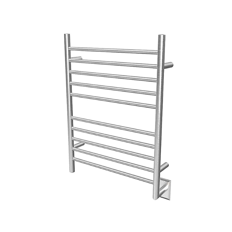 Amba Towel Racks RWH-SB - Brushed Amba Radiant Hardwired + Plug-in Combo Straight 10 Bar Towel Warmer