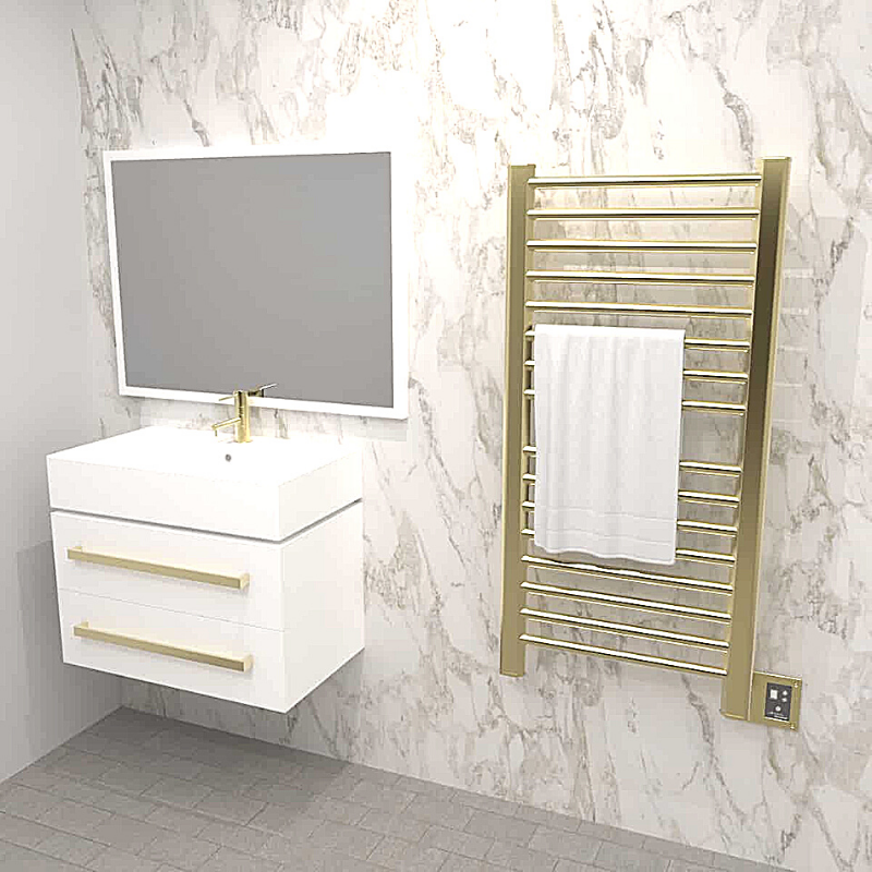Amba Sauna Accessories Amba Sirio S2142 16 Bar Hardwired Towel Warmer