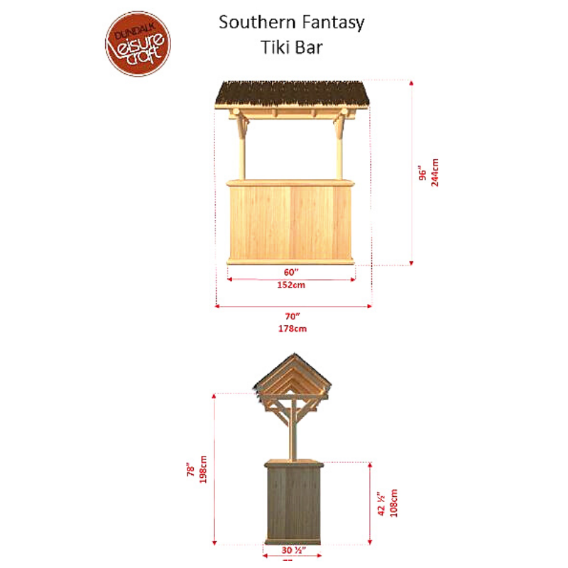 Dundalk LeisureCraft Outdoor Furniture Dundalk Leisure New Southern Fantasy Tiki Bar