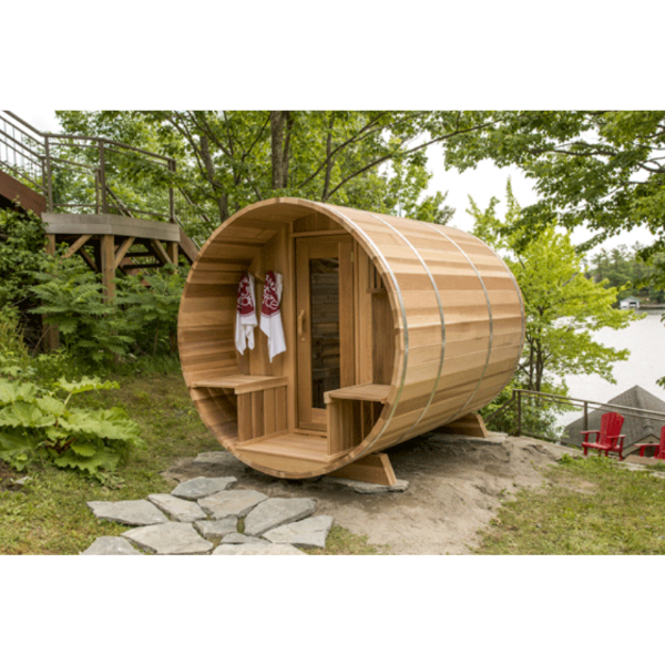Dundalk LeisureCraft Saunas Dundalk LeisureCraft Clear Red Cedar Barrel Sauna
