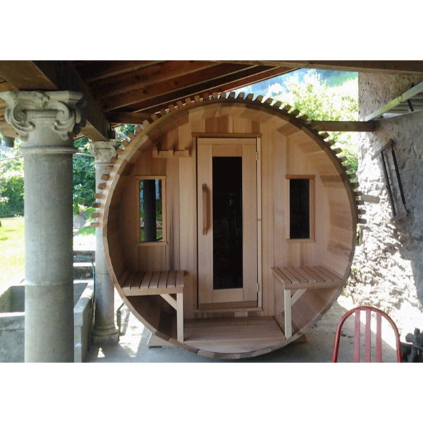 Dundalk LeisureCraft Saunas Dundalk LeisureCraft Clear Red Cedar Barrel Sauna