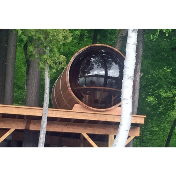 Dundalk LeisureCraft Saunas Dundalk LeisureCraft Clear Cedar Panoramic View 6 Person Barrel Sauna