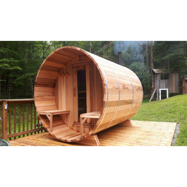Dundalk LeisureCraft Saunas Dundalk LeisureCraft Clear Red Cedar Barrel Sauna