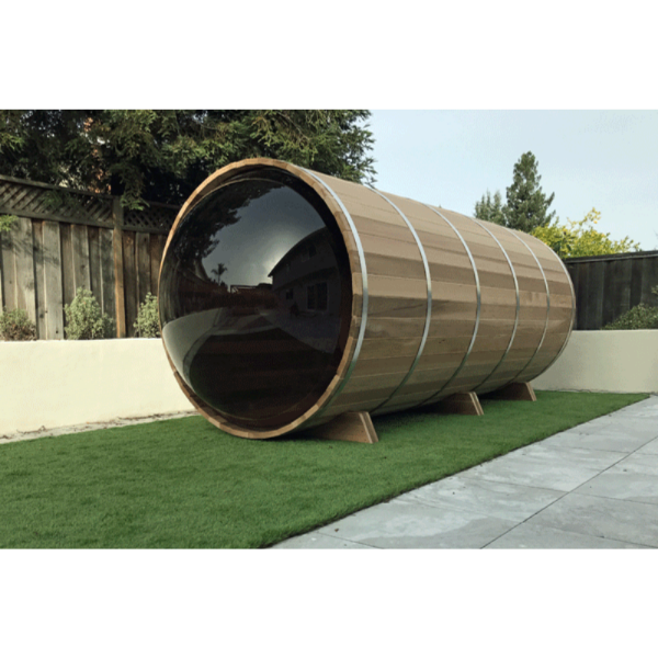 Dundalk LeisureCraft Saunas Dundalk LeisureCraft Clear Cedar Panoramic View 6 Person Barrel Sauna