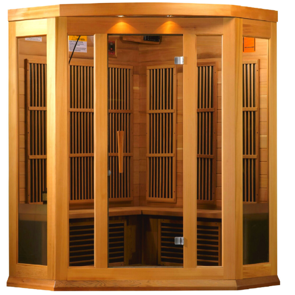 Golden Designs Saunas Golden Designs Maxxus 3 Person Low EMF FAR IR Sauna (MX-K356-01 Red Cedar)
