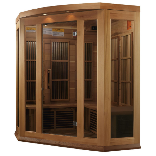 Golden Designs Saunas Golden Designs Maxxus 3 Person Low EMF FAR IR Sauna (MX-K356-01 Red Cedar)