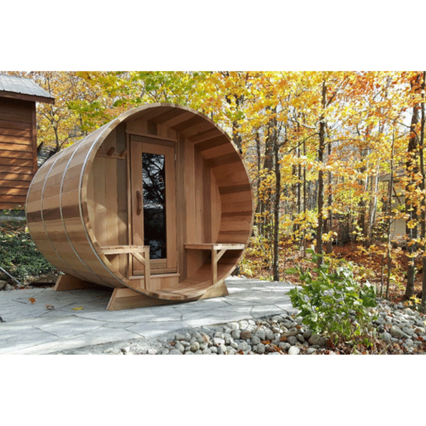 Dundalk LeisureCraft Saunas Dundalk LeisureCraft Clear Red Cedar Barrel Sauna