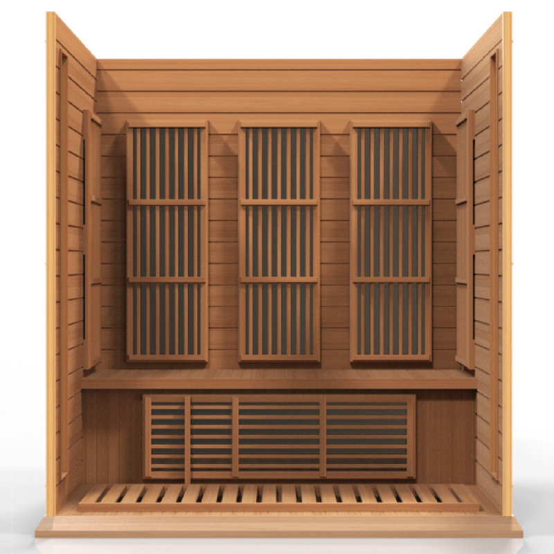 Golden Designs Saunas Golden Designs Maxxus 3 Person Low EMF FAR IR Sauna (MX-K306-01 Red Cedar)