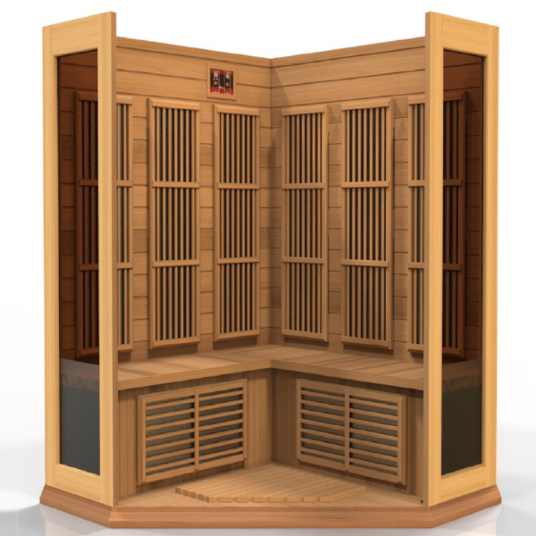 Golden Designs Saunas Golden Designs Maxxus 3 Person Low EMF FAR IR Sauna (MX-K356-01 Red Cedar)