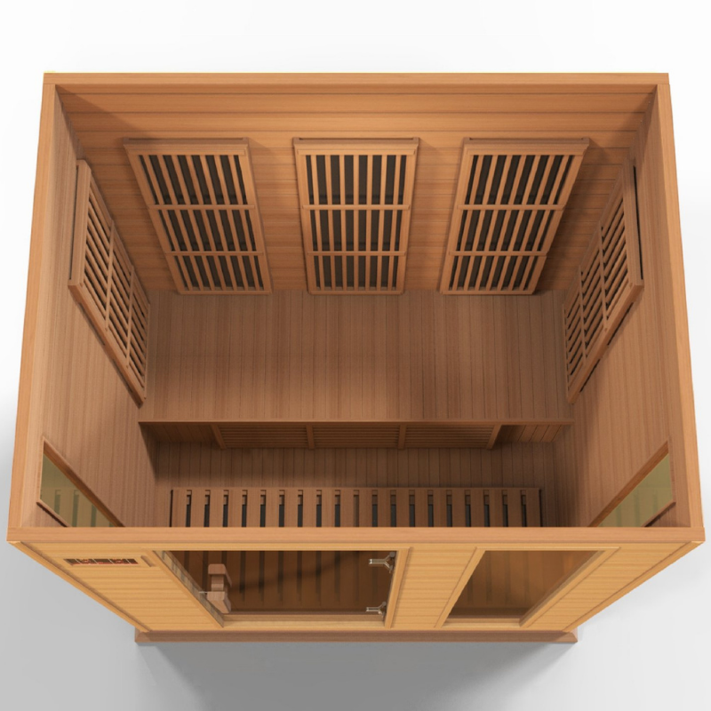 Golden Designs Saunas Golden Designs Maxxus 3 Person Low EMF FAR IR Sauna (MX-K306-01 Red Cedar)