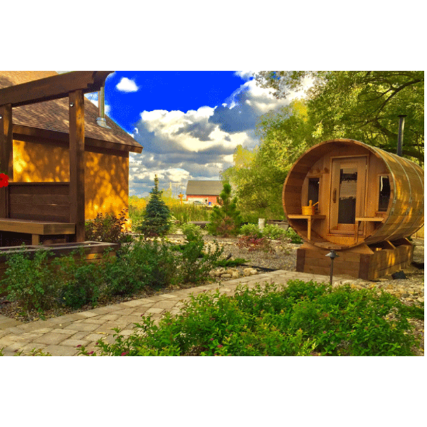 Dundalk LeisureCraft Saunas Dundalk LeisureCraft Clear Red Cedar Barrel Sauna