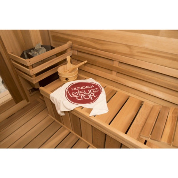 Dundalk LeisureCraft Saunas Dundalk LeisureCraft Clear Cedar Panoramic View 6 Person Barrel Sauna