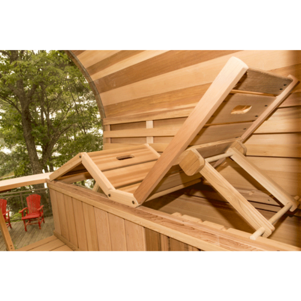 Dundalk LeisureCraft Saunas Dundalk LeisureCraft Clear Cedar Panoramic View 6 Person Barrel Sauna