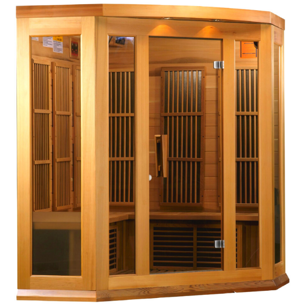 Golden Designs Saunas Golden Designs Maxxus 3 Person Low EMF FAR IR Sauna (MX-K356-01 Red Cedar)