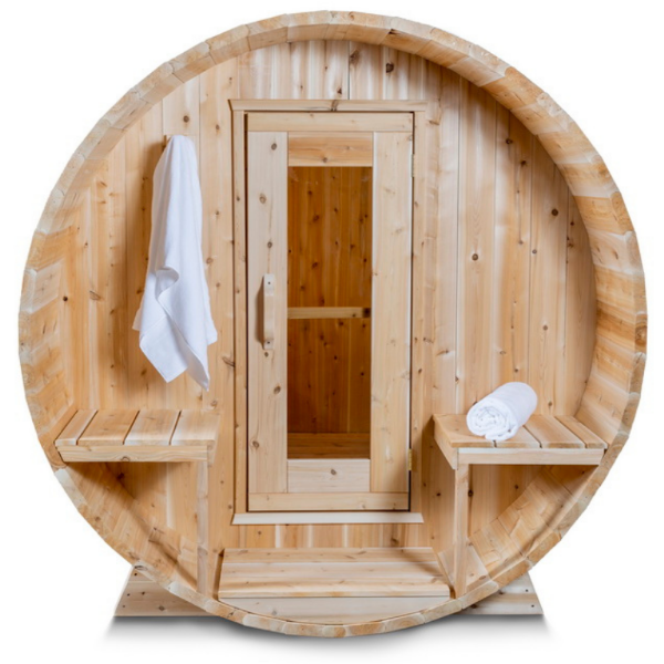 Dundalk LeisureCraft Saunas Dundalk LeisureCraft Canadian Timber Serenity 3-4 Person Barrel Sauna CTC2245W