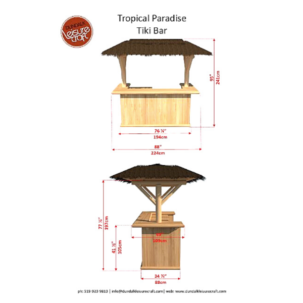 Dundalk LeisureCraft Outdoor Furniture Dundalk Leisure New Tropical Paradise Tiki Bar
