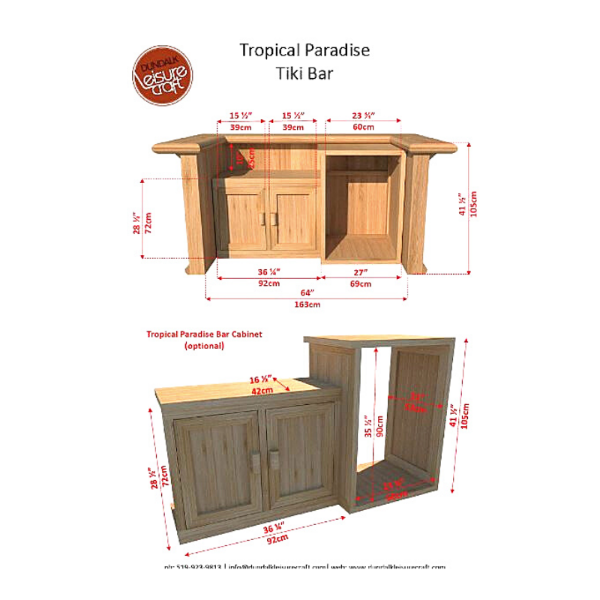 Dundalk LeisureCraft Outdoor Furniture Dundalk Leisure New Tropical Paradise Tiki Bar