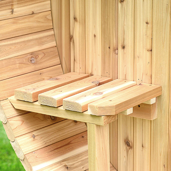 Almost Heaven Outdoor Sauna Almost Heaven Vienna Canopy Barrel 2 Person Sauna