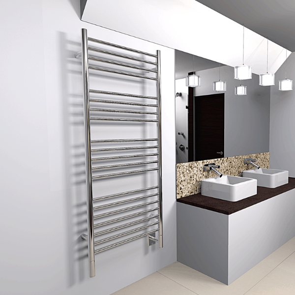 Amba Jeeves D-STRAIGHT Heated Towel Rack - My Sauna World
