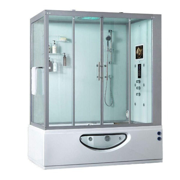 Maya Bath - Siena Steam Shower, White / Right