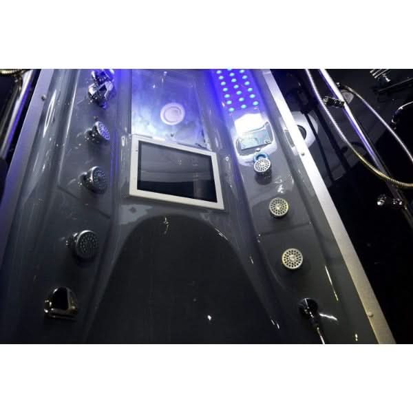 Maya Bath Showers Maya Bath The Superior Platinum Black 2-Person Freestanding Steam Shower