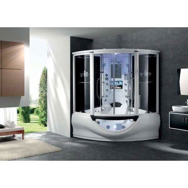 Maya Bath Showers Maya Bath The Superior Platinum White 2 Person Freestanding Steam Shower