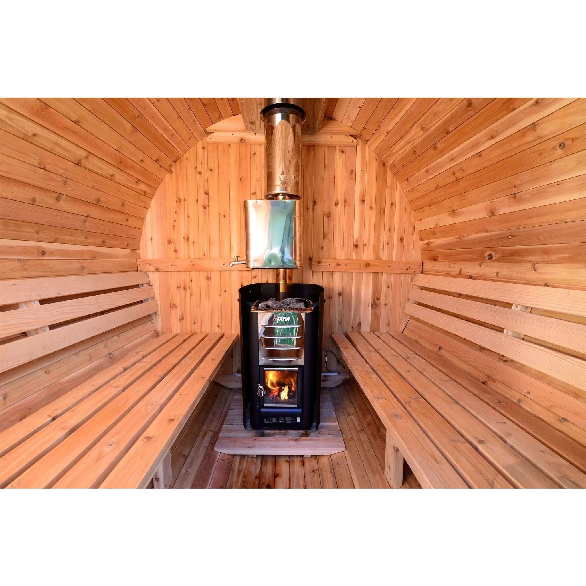 Almost Heaven Saunas Almost Heaven Essex 4 Person Standard Barrel Sauna