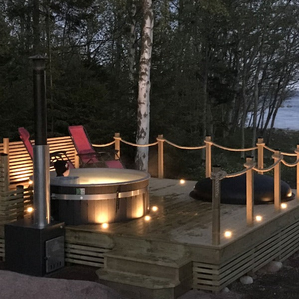 Almost Heaven Hot Tubs Almost Heaven Kirami 4 Person Wood Fired Hot Tub