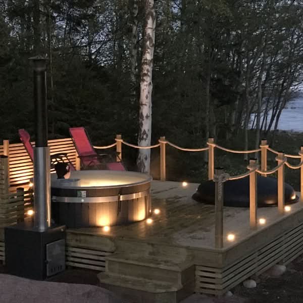 Almost Heaven Hot Tubs Almost Heaven Kirami 4 Person Wood Fired Hot Tub