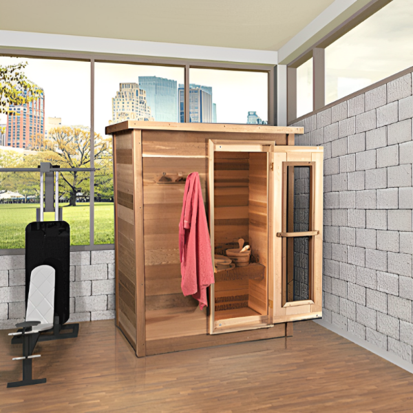 Dundalk LeisureCraft Clear Cedar Indoor Cabin Sauna - My Sauna World