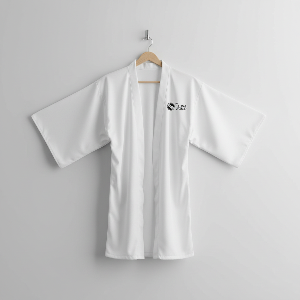 Printify All Over Prints My Sauna World Limited Edition Kimono Robe Lightweight Spa and Sauna Wear