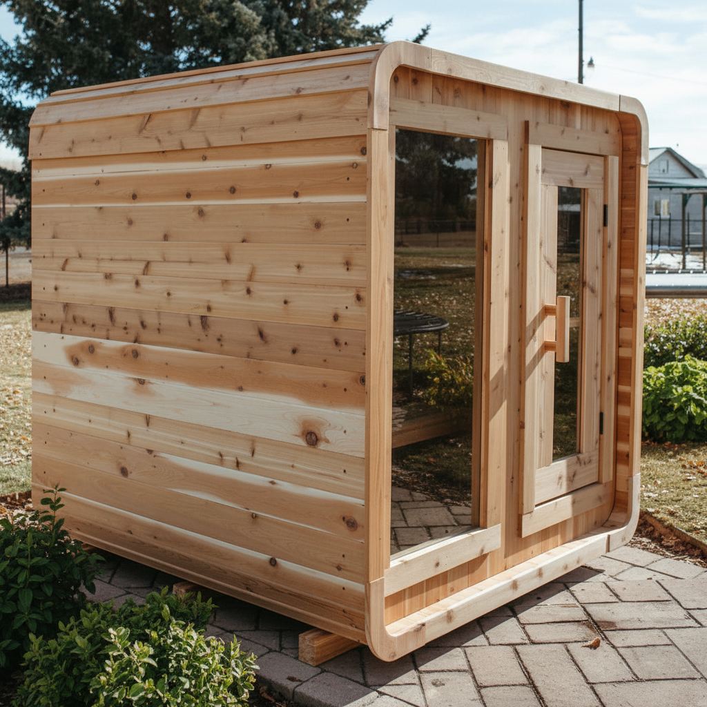 Sweat Kingdom Saunas Sweat Kingdom The Sweat Cabin 4 Person Outdoor-Indoor Traditional Sauna