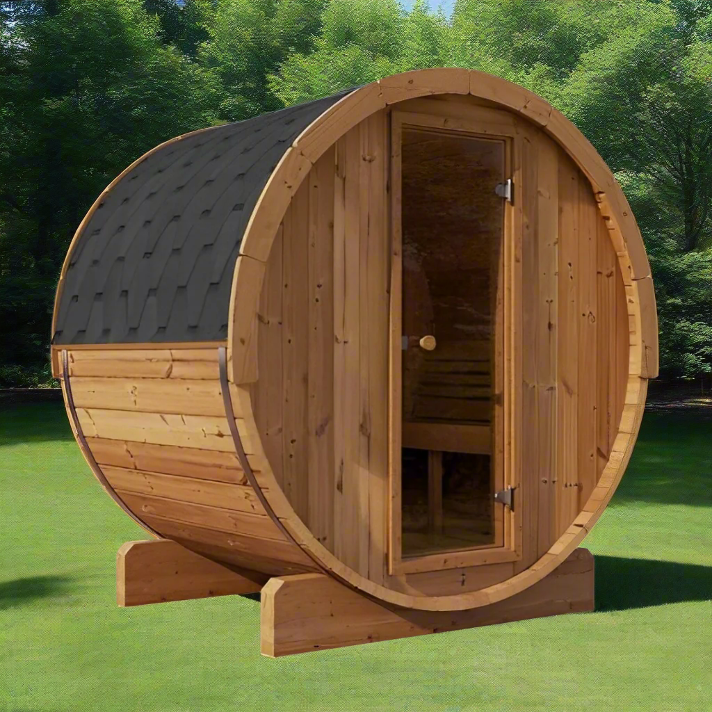 SaunaLife Model E6 3 Person Barrel Sauna