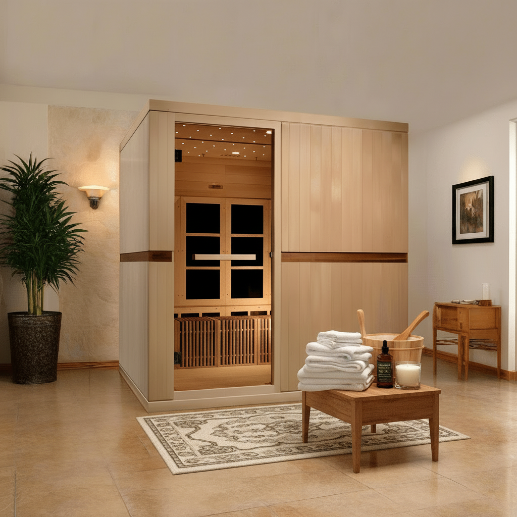 Golden Designs Saunas Golden Designs 2025 Catalonia 8 Person Near Zero EMF FAR IR Sauna (GDI-6880-02)