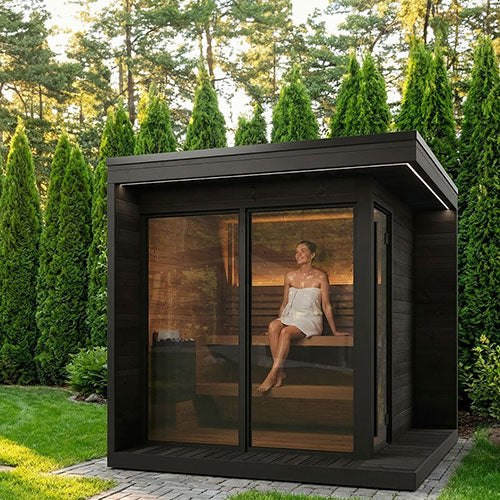 SaunaLife Saunas SaunaLife Model GL6B 6 Person Garden Luxury Series Outdoor Sauna (Paint Included)