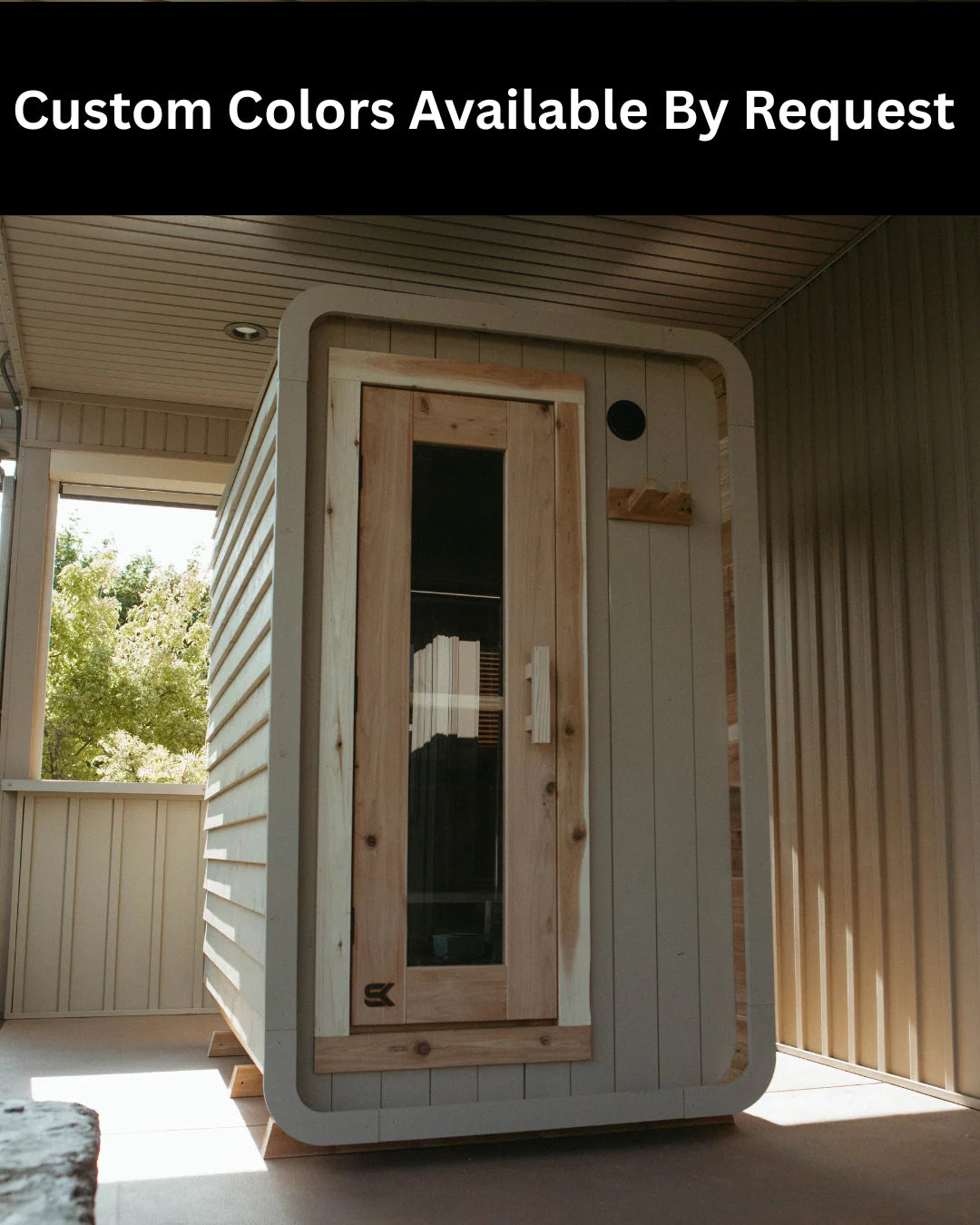 Sweat Kingdom Saunas Sweat Kingdom The Sweat Cabin 4 Person Traditional Outdoor-Indoor Sauna Blackout Edition