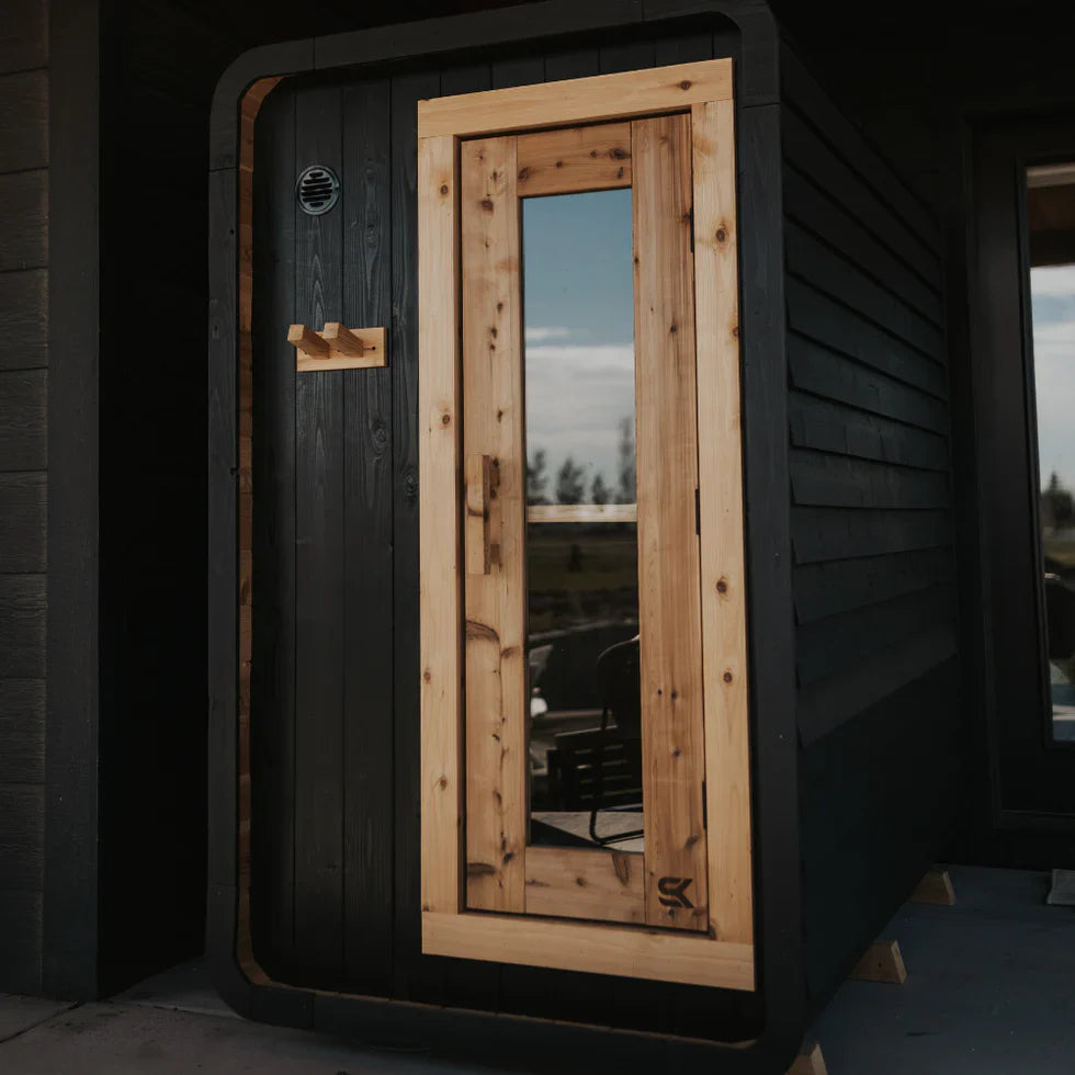 Sweat Kingdom Saunas Sweat Kingdom The Sweat Pod 2-4 Person Traditional Outdoor-Indoor Sauna Blackout Edition