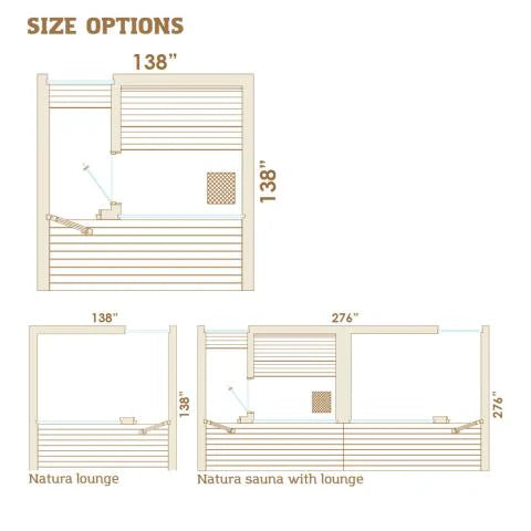 Auroom Natura Modern Outdoor Sauna with Changing Room