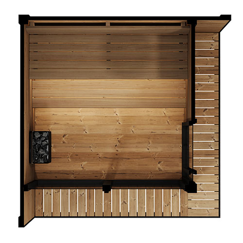 SaunaLife Saunas SaunaLife Model GL6B 6 Person Garden Luxury Series Outdoor Sauna (Paint Included)