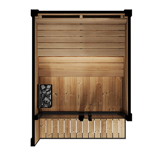 SaunaLife Saunas SaunaLife Model GL4B 4 Person Garden Luxury Series Outdoor Sauna (Paint Included)