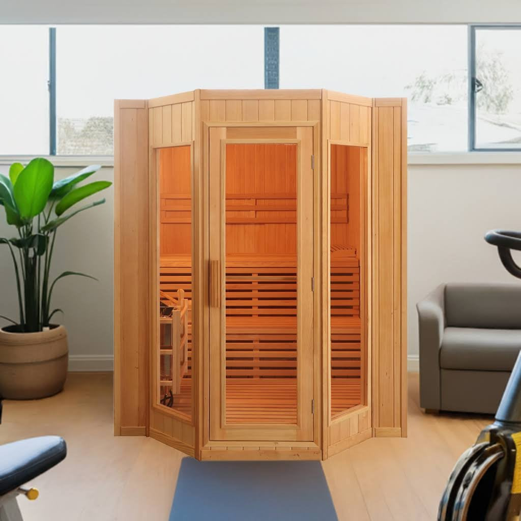 Sunray Tiburon 4-Person Indoor Traditional Sauna Double Bench