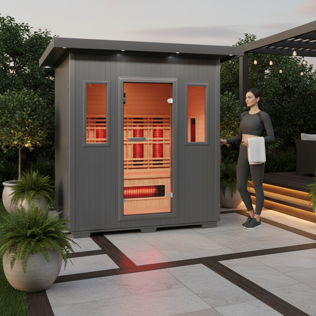 Sunray Traditional Saunas Sunray Pacific 4-Person Outdoor Infrared Sauna