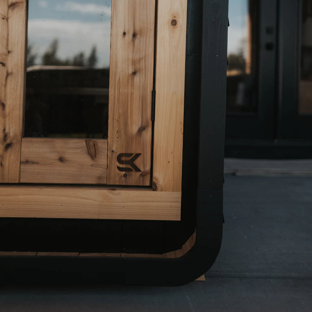 Sweat Kingdom Saunas Sweat Kingdom The Sweat Pod 2-4 Person Traditional Outdoor-Indoor Sauna Blackout Edition