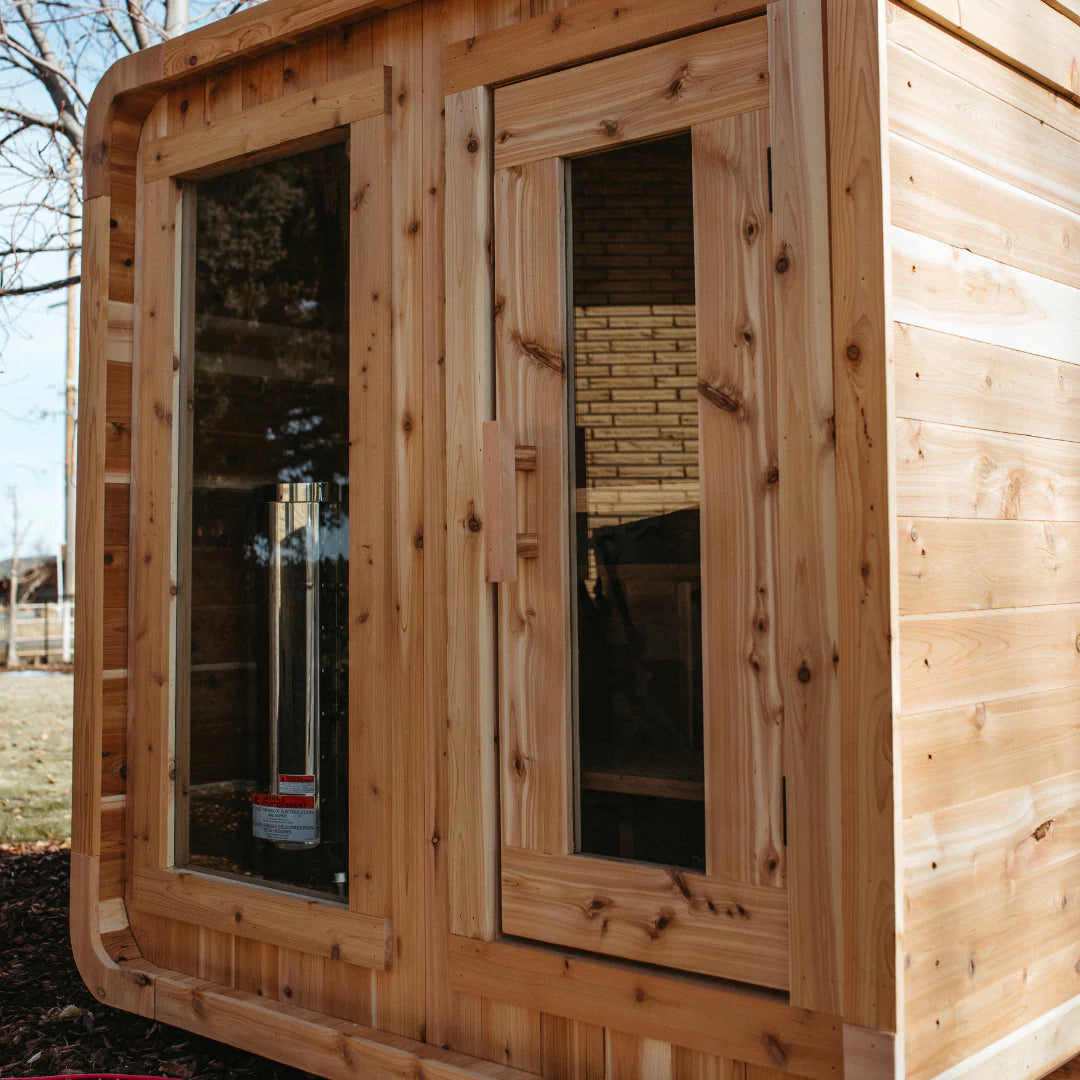 Sweat Kingdom Saunas Sweat Kingdom The Sweat Cabin 4 Person Traditional Outdoor-Indoor Sauna